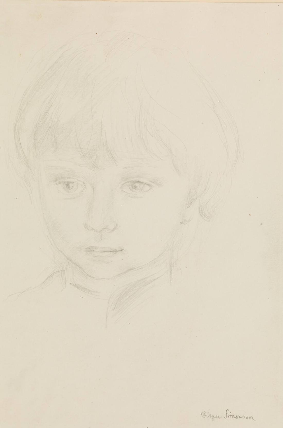 Helge. Barnhuvud