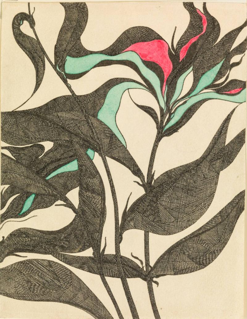 Stiliserad blomteckning