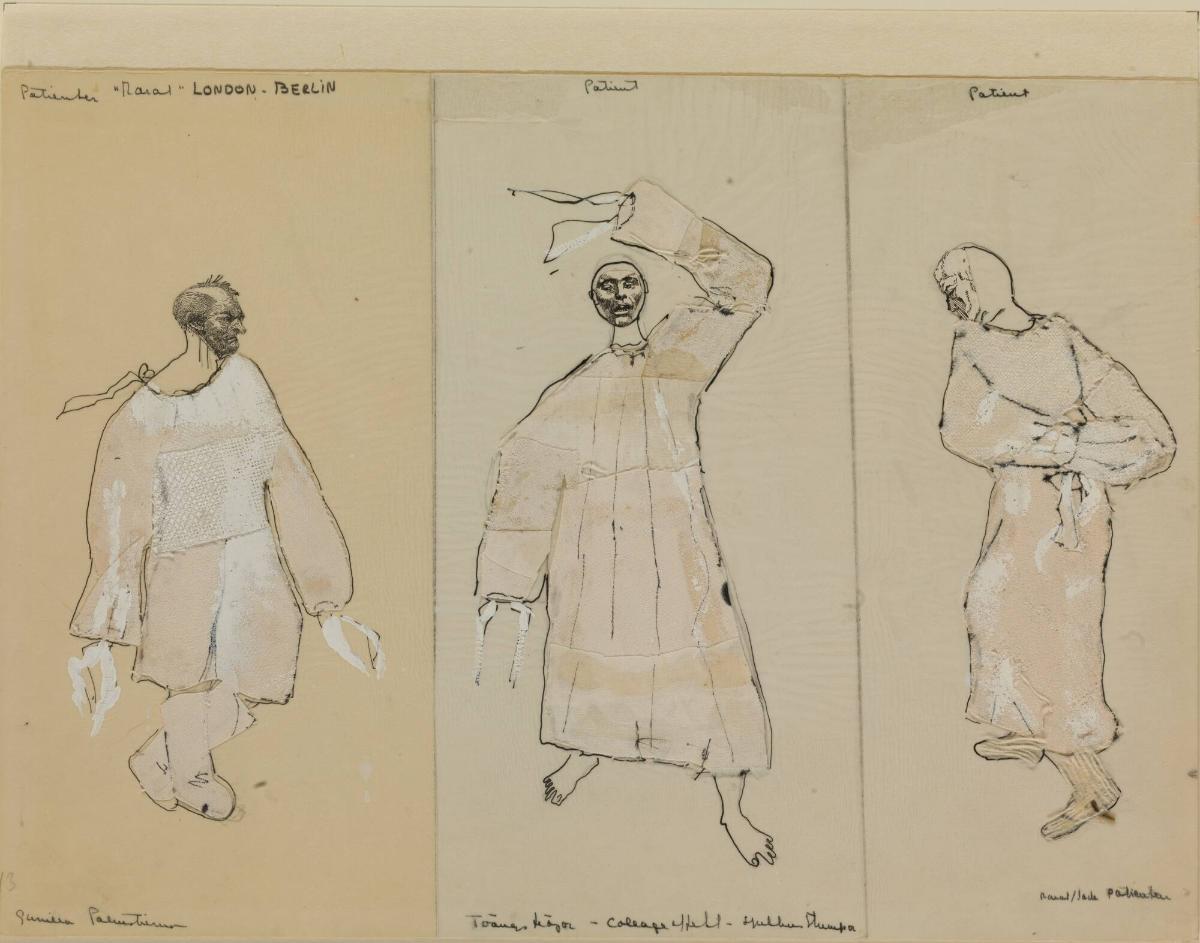 Tre kostymskisser till Peter Weiss 'Marat'