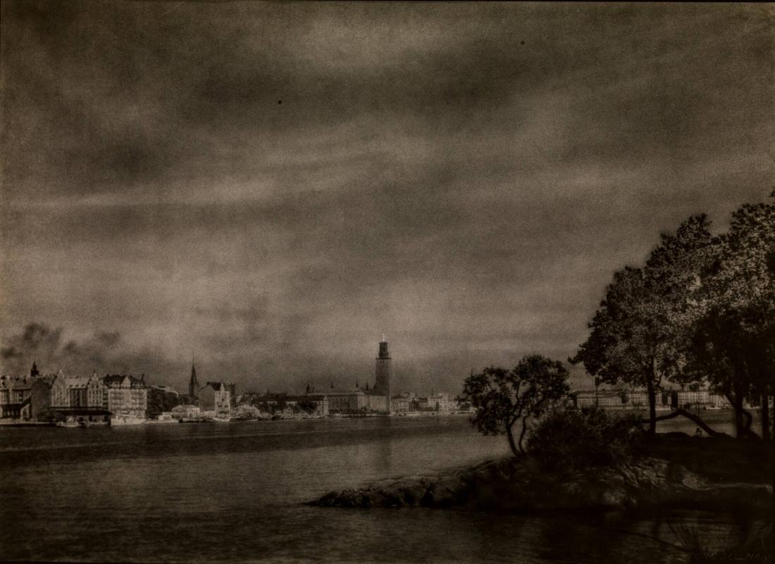 Riddarfjärden mot Stadshuset och Kungsholmen, Stockholm