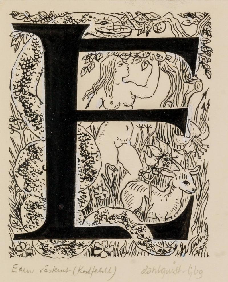 Anfang E, till Karlfeldts dikt Eden, 1948