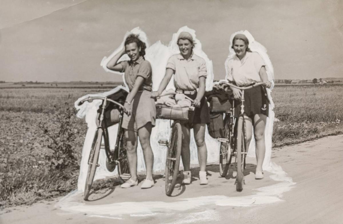 Flickar på cykeltur