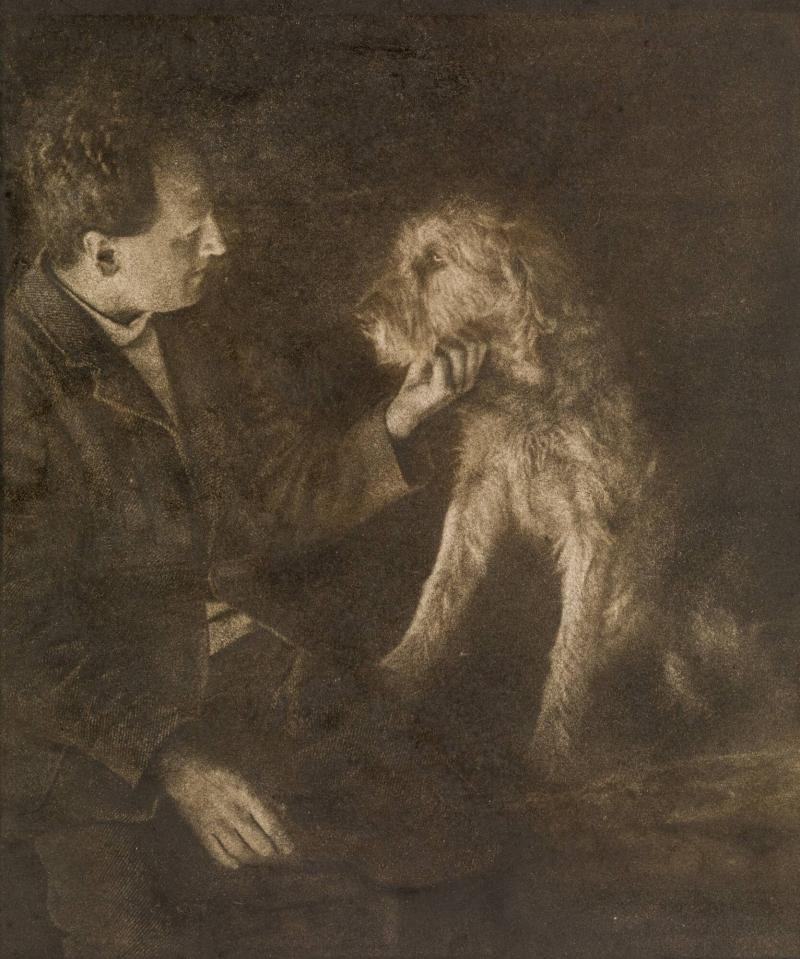 Henry B. Goodwin med en av sina hundar, Utö