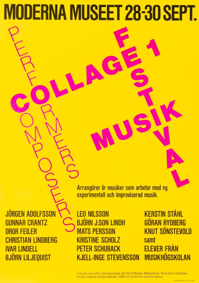 Moderna Museet Collage 1 Festival Musik
