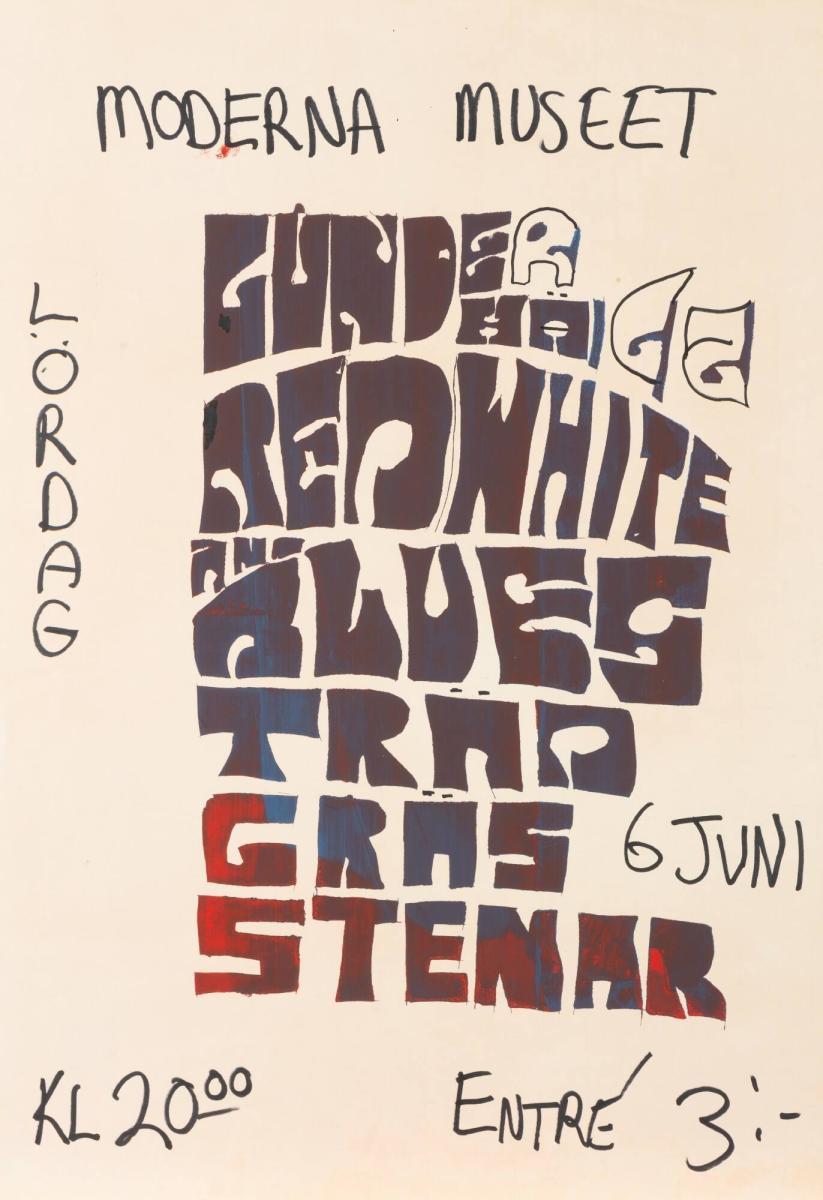 Moderna Museet Gunder Hägg Red/White and Blues Träd, Gräs, Stenar Lördag 6 juni…..
