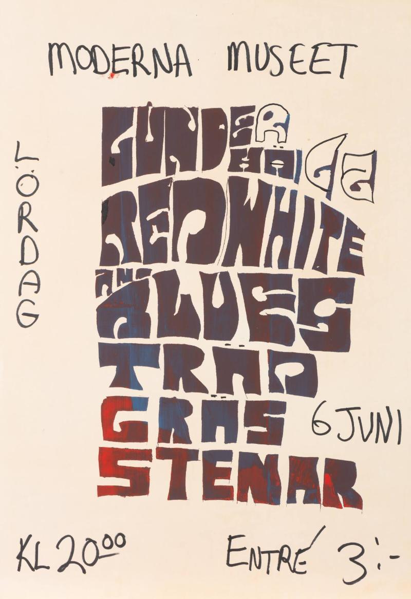 Moderna Museet Gunder Hägg Red/White and Blues Träd, Gräs, Stenar Lördag 6 juni…..
