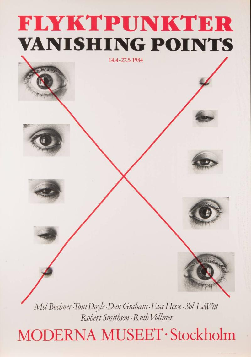 Flytpunkter / Vanishing points / Moderna museet Stockholm. 
Mel Bochner. Tom Doyle. Dan Graham. Eva Hesse. Sol le Witt. Robert Smithson. Ruth Vollmer."