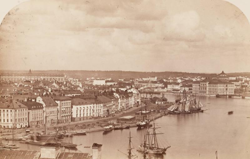 Utsikt mot Gamla stan och Skeppsbron, Stockholm