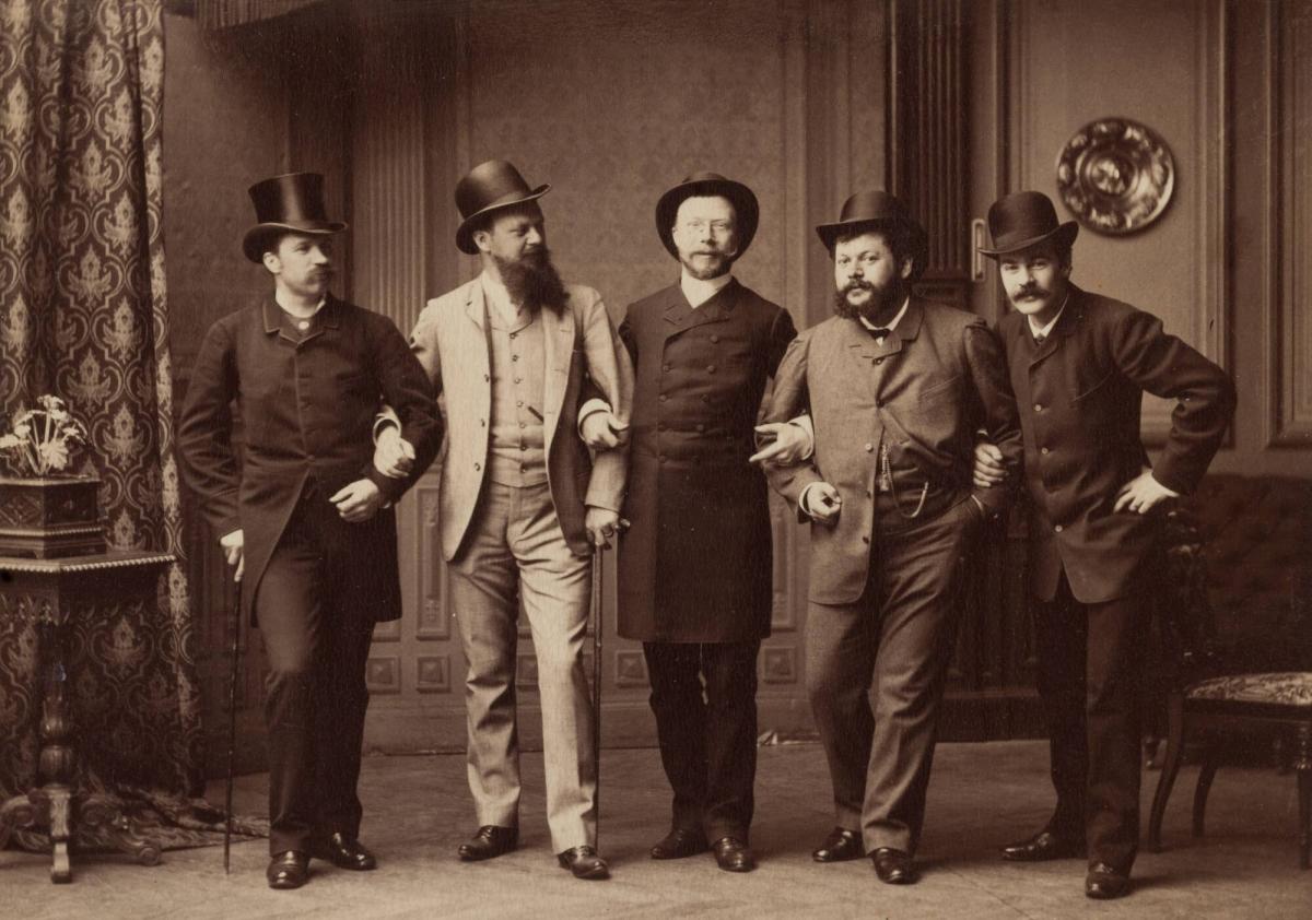 Konstnärerna Per Hasselberg, August Hagby, Carl Larsson, Ernst Joesphson, Richard Berg