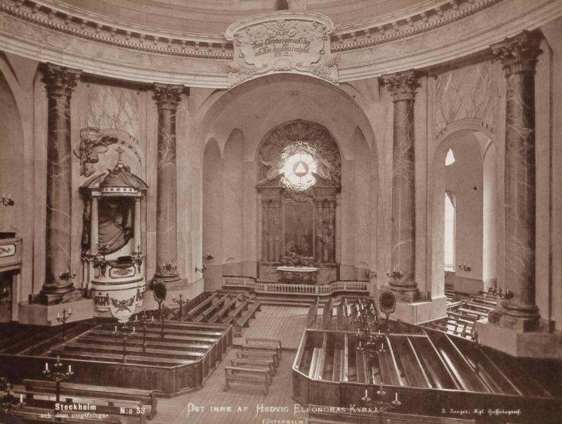 Det inre av Hedvig Eleonoras kyrka (Östermalm)