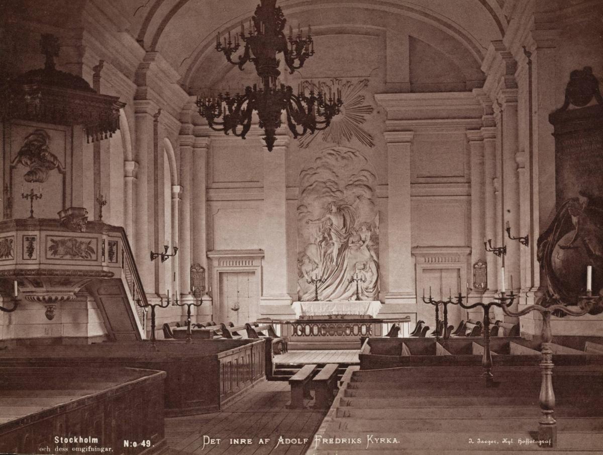 Det inre av Adolf Fredriks kyrka