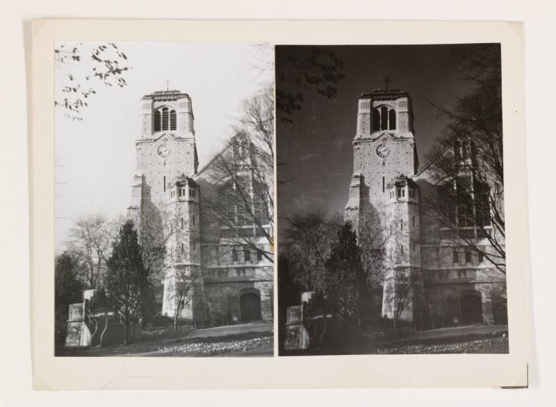 Bilder av en kyrkgavel