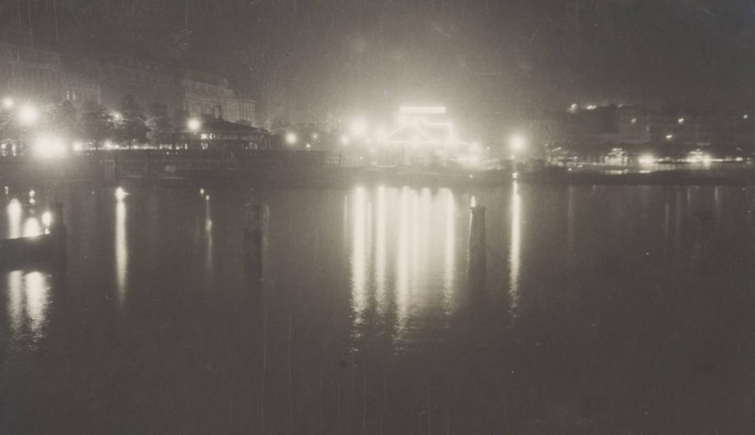 Kvällsbild vid Alstern, Hamburg