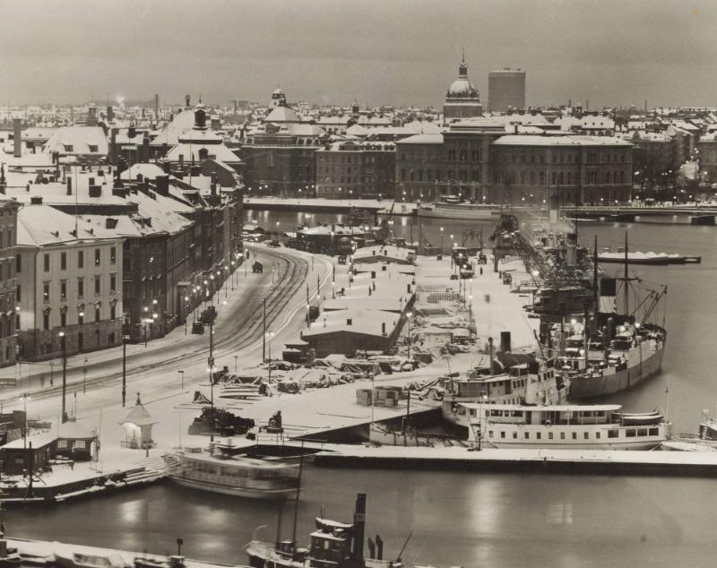 Vinterskymning, Skeppsbron