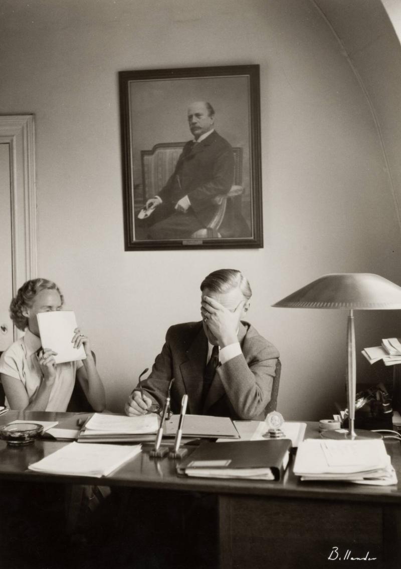 Karl Sandels med sekreterare fru Siw Johanson