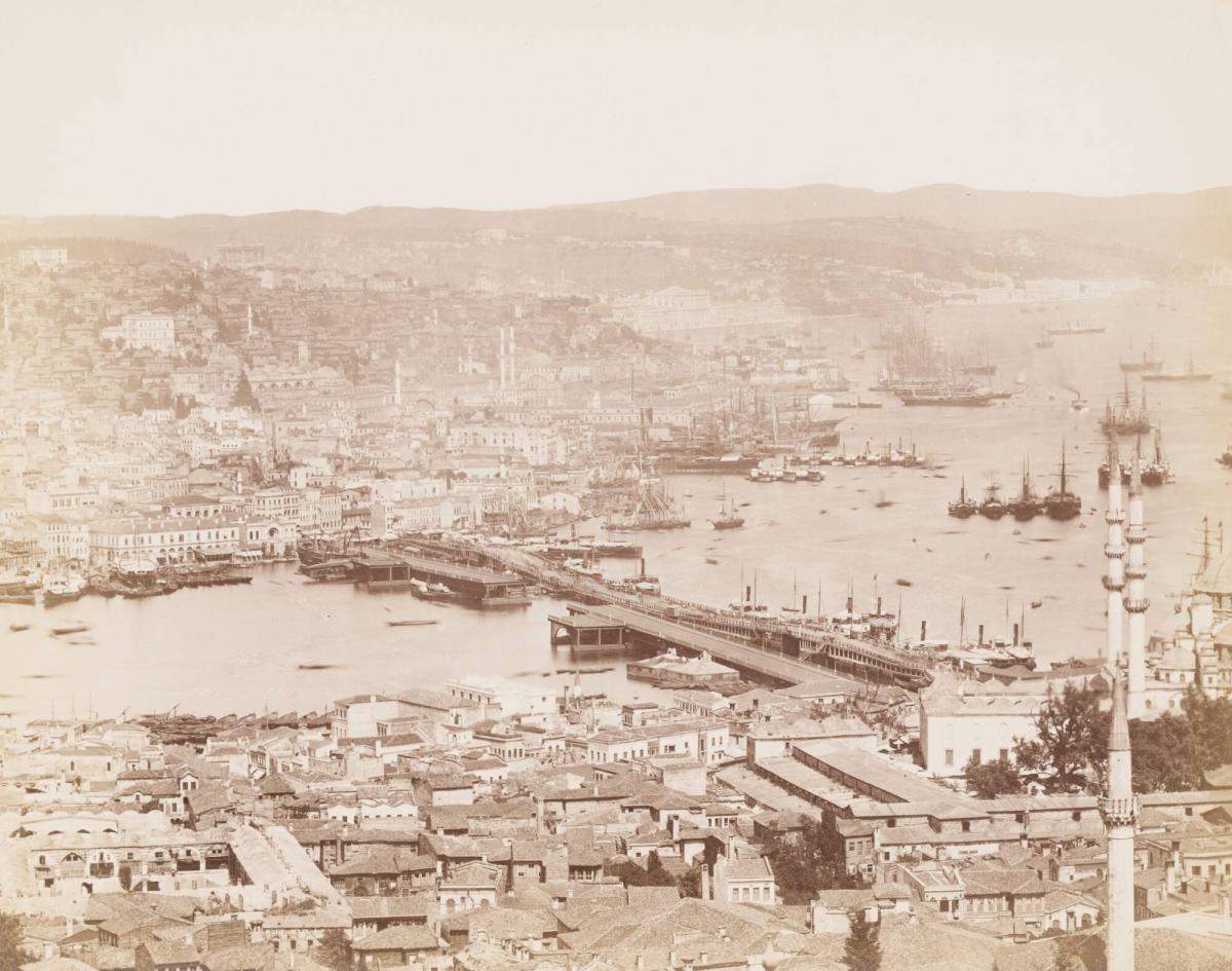 Constantinople and the Golden Horn which separates Pera from Stamboul