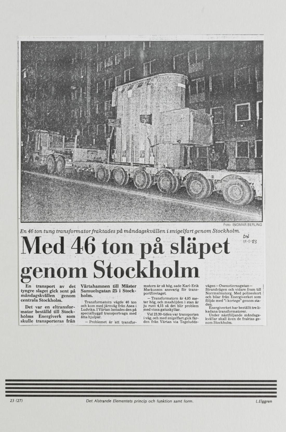 Det Alstrande Elementets Princip och Funktion samt Form