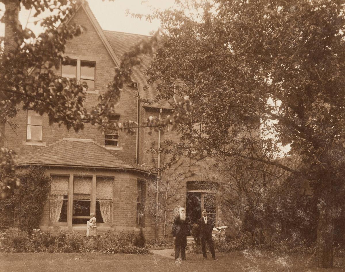 Dr. James Murray + son, Sunnyside, Oxford, May 1907
