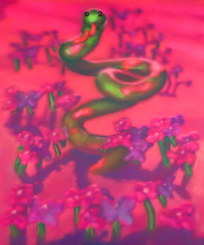 Twilight snake with flowers