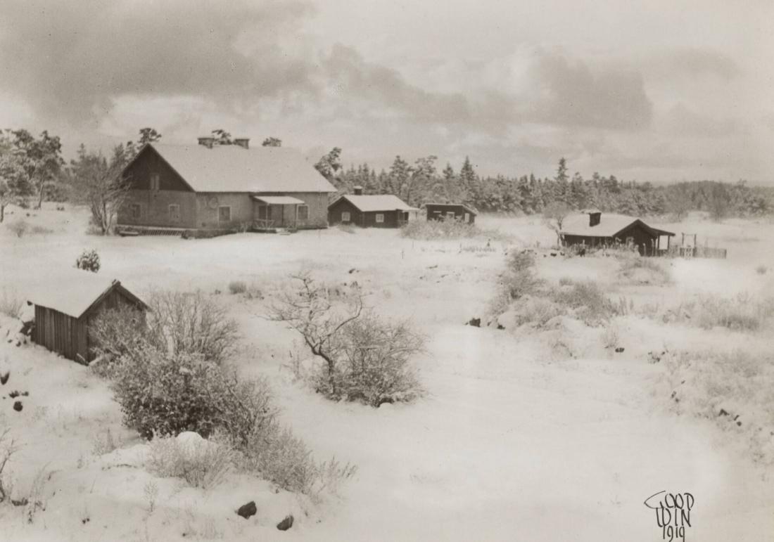 300 years old log-houses, other buildings on Utö, near Stockholm, including my own cottage on the right