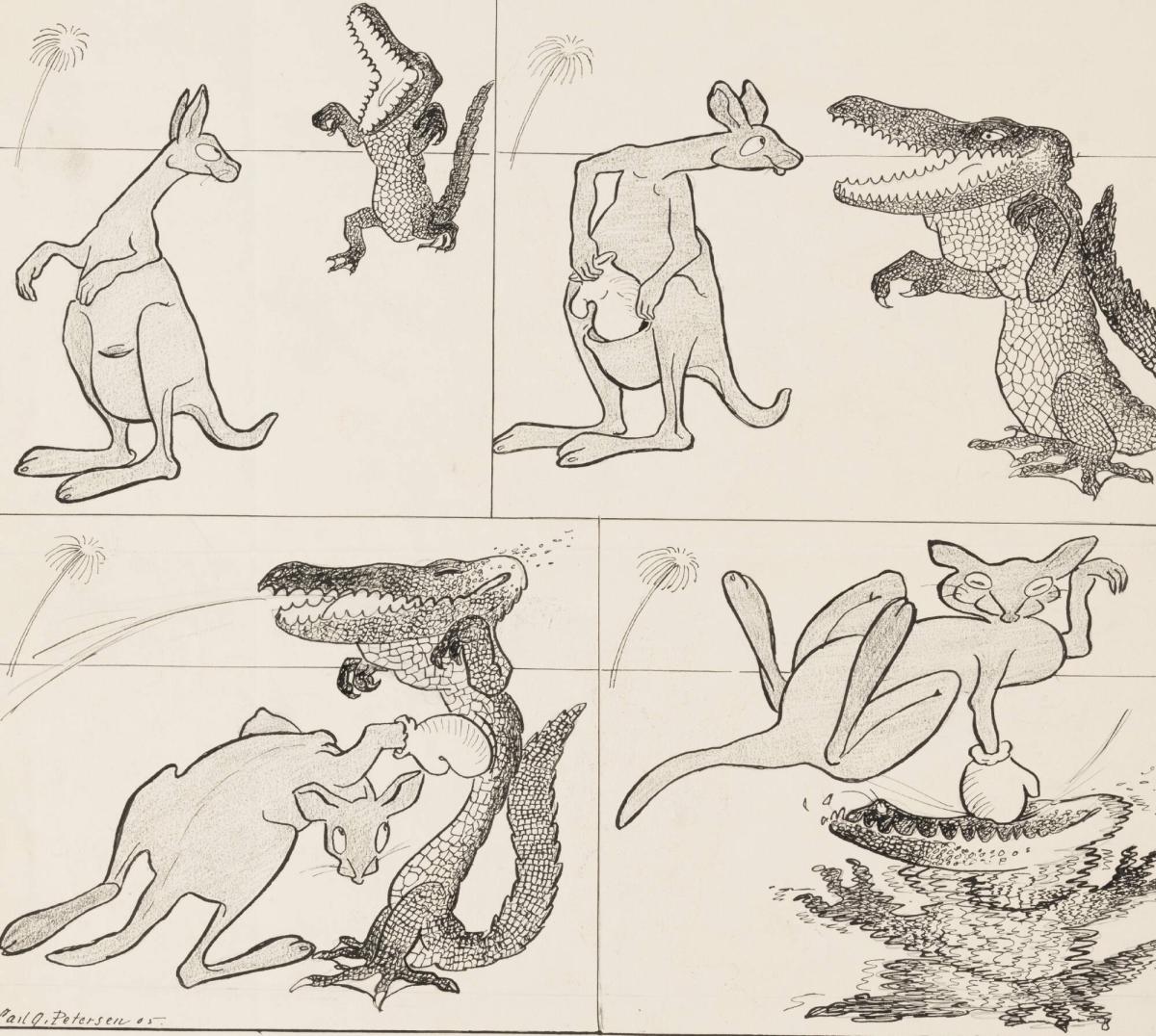 Den förrymda cirkuskängerun (Strix julnummer 1905)