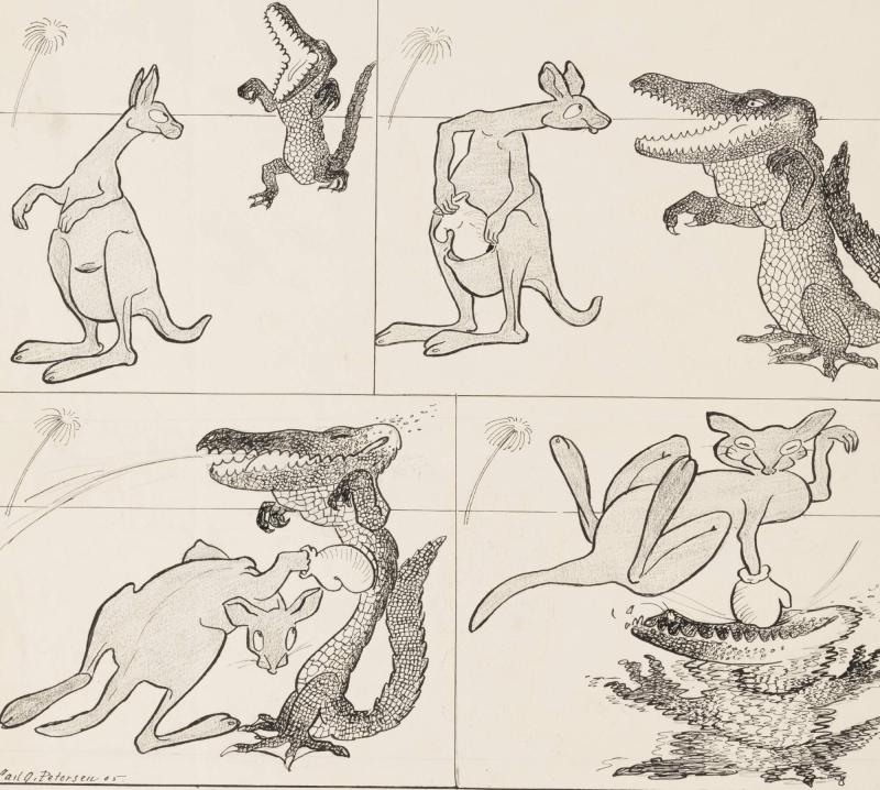 Den förrymda cirkuskängerun (Strix julnummer 1905)