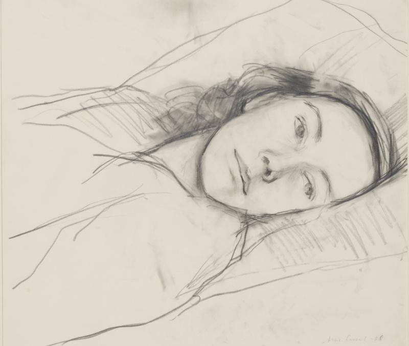 Liggande ung kvinna (Konstnärens hustru)