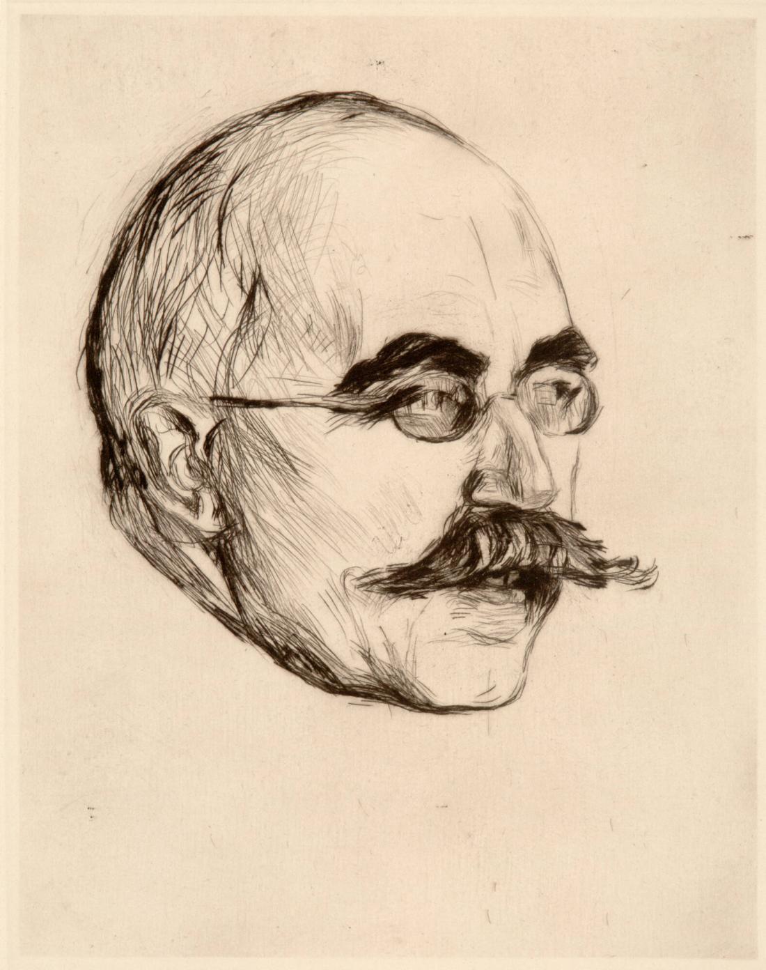 Porträtt av Gustav Schiefler