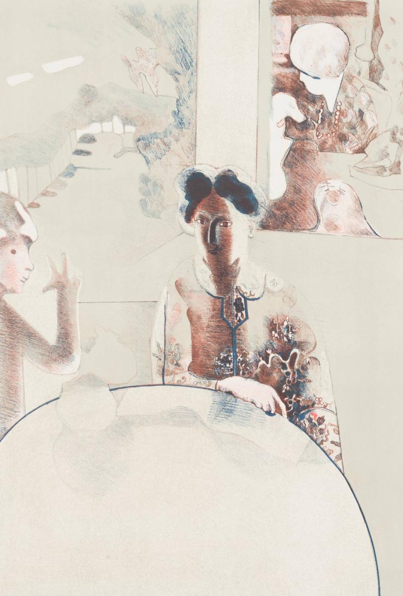 Framför ridån visar sig Jenny och sjunger sånger om Salomo