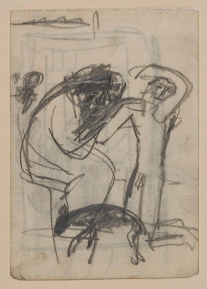 Abraham offrar Isak. Studie