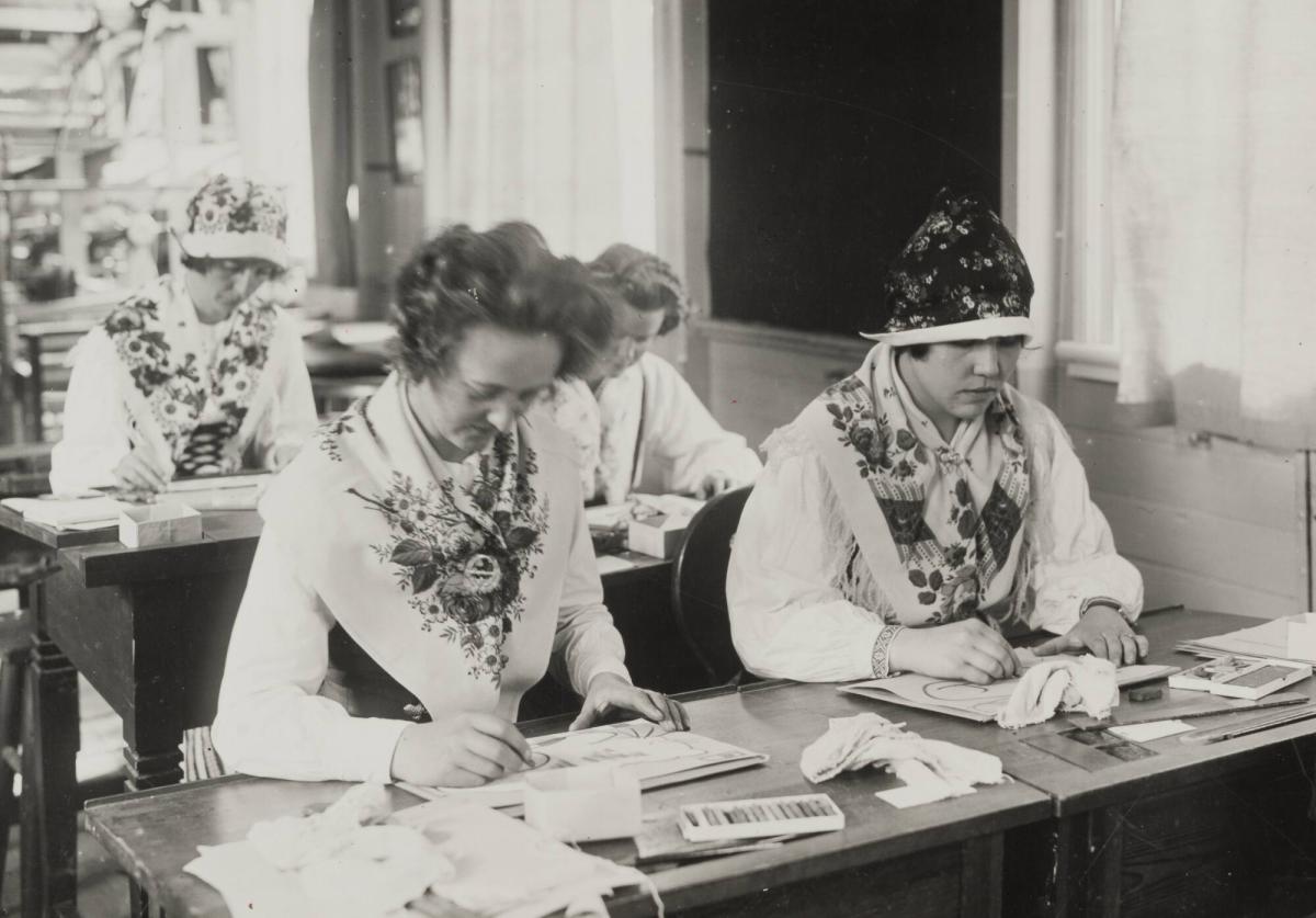 Bildlektion, Nääs Folkhögskola. Västergötland