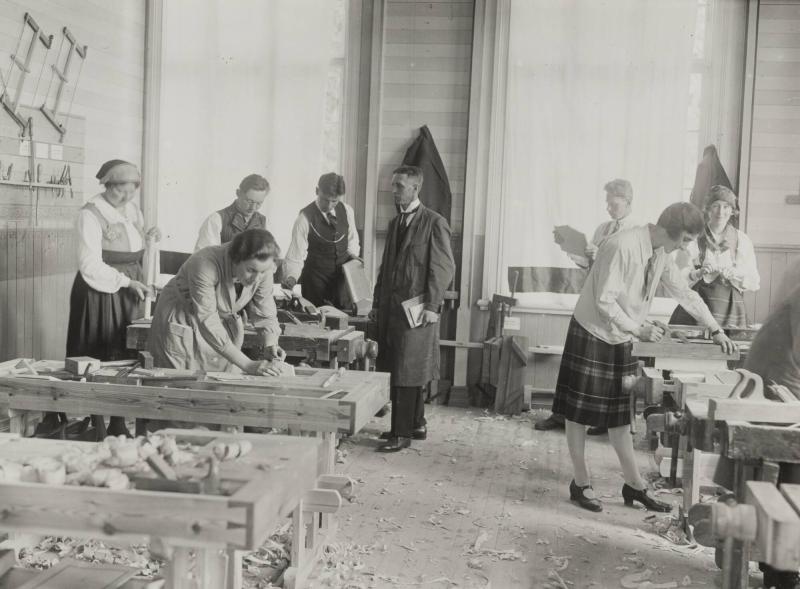 Träslöjd, Nääs Folkhögskola. Västergötland