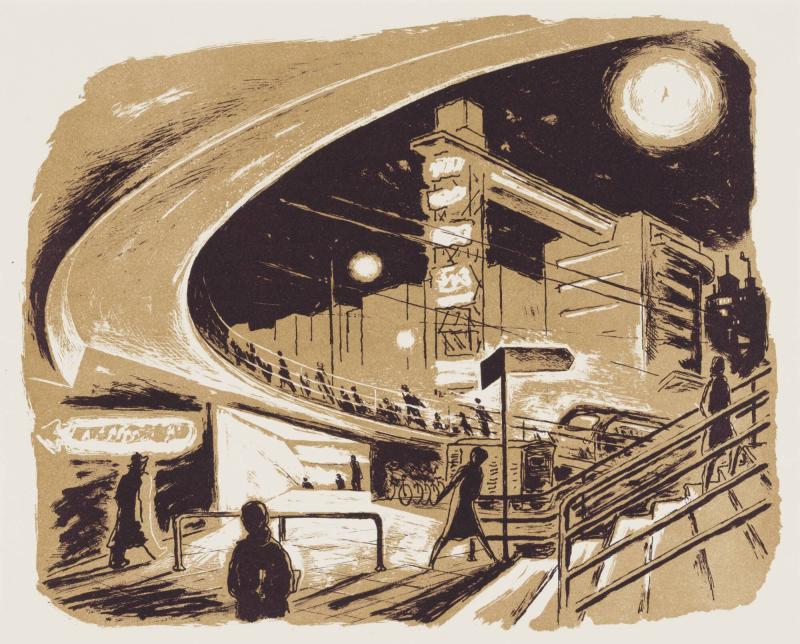 Trafikknut (Nattbild från Slussen) (FiB 76)