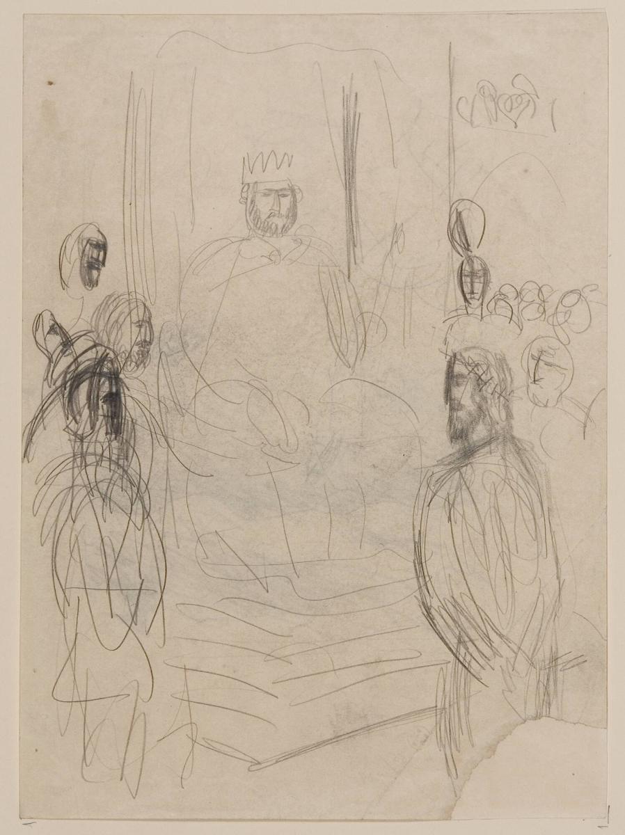 Kristus inför Herodes. Studie