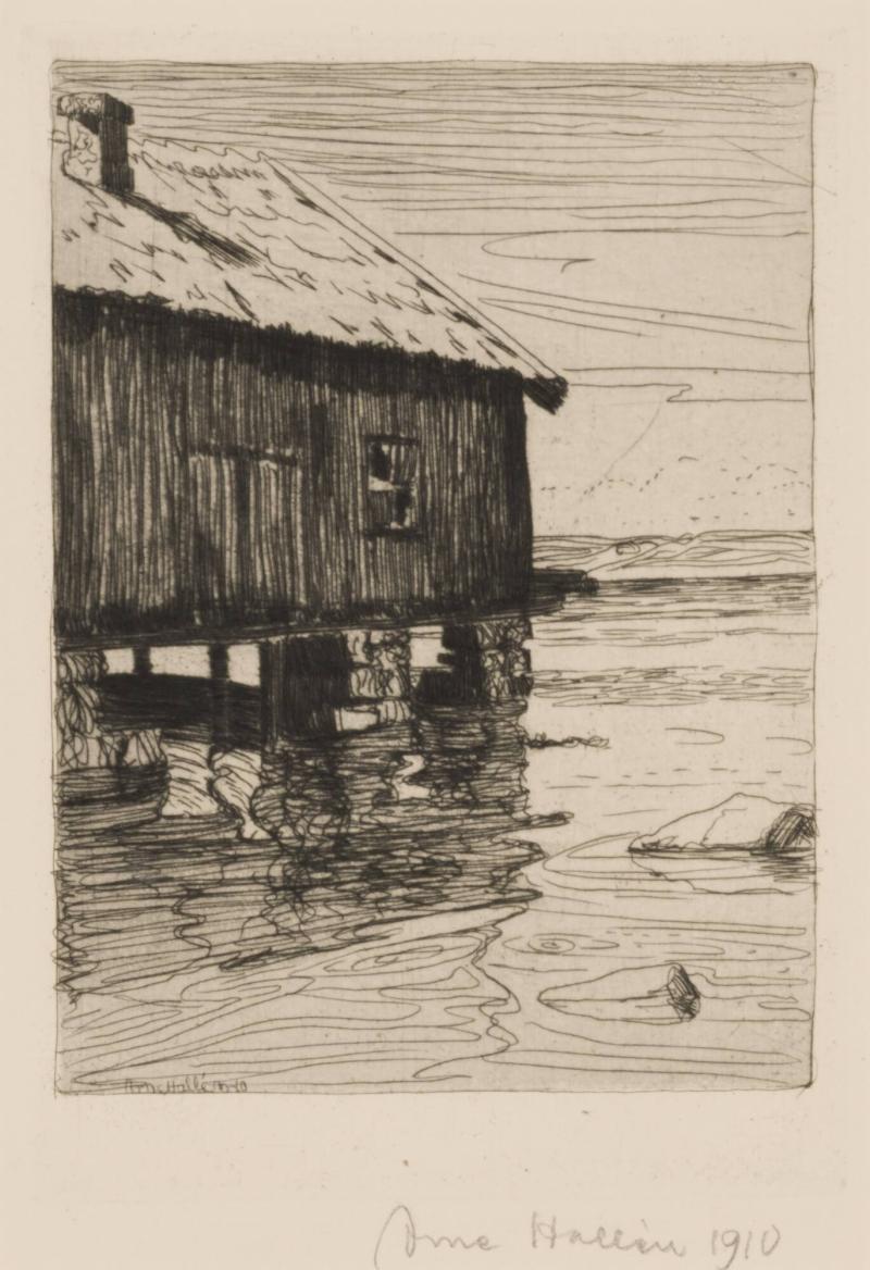 Sjöbod på västkusten